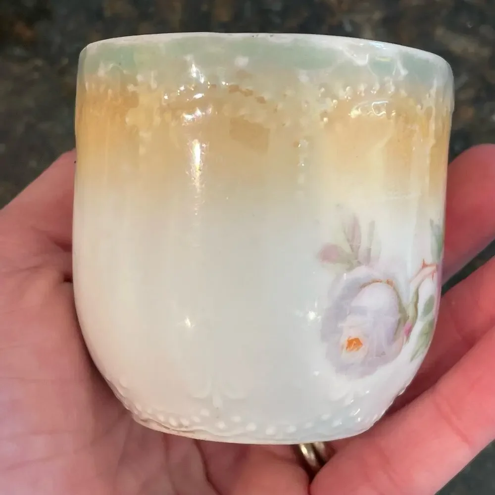 Vintage Leuchtenburg Germany Demitasse Tea Cup & Saucer Antique Porcelain China
